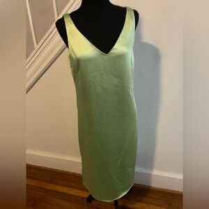 NWT Vince Camuto Elegant Green Satin Slip Dress
